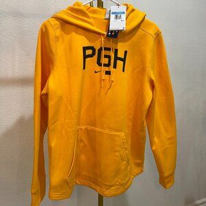 NWT Pittsburgh Pirates Nike ThermaFit Yellow Sweatshirt